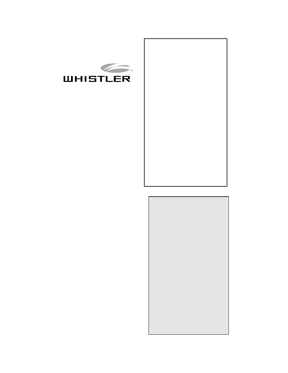 Whistler 1710A User Manual | 7 pages