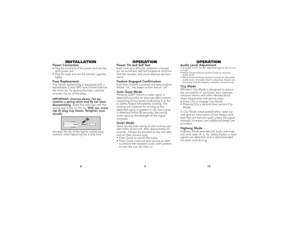 Whistler XTR-130 User Manual | Page 4 / 9
