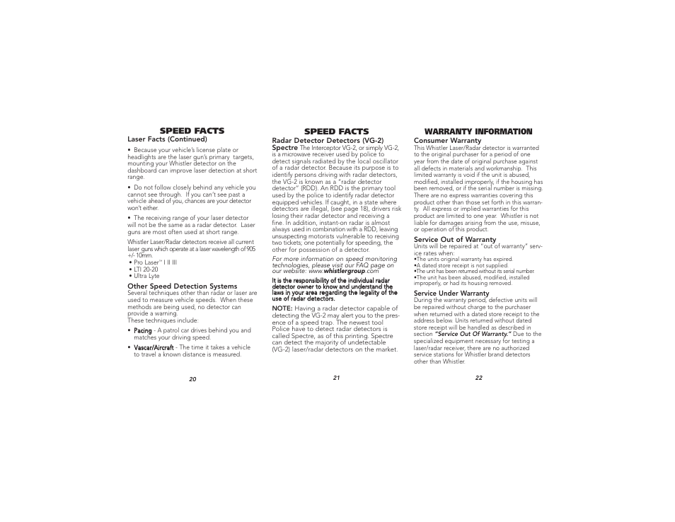 Whistler XTR-130 User Manual | Page 8 / 9