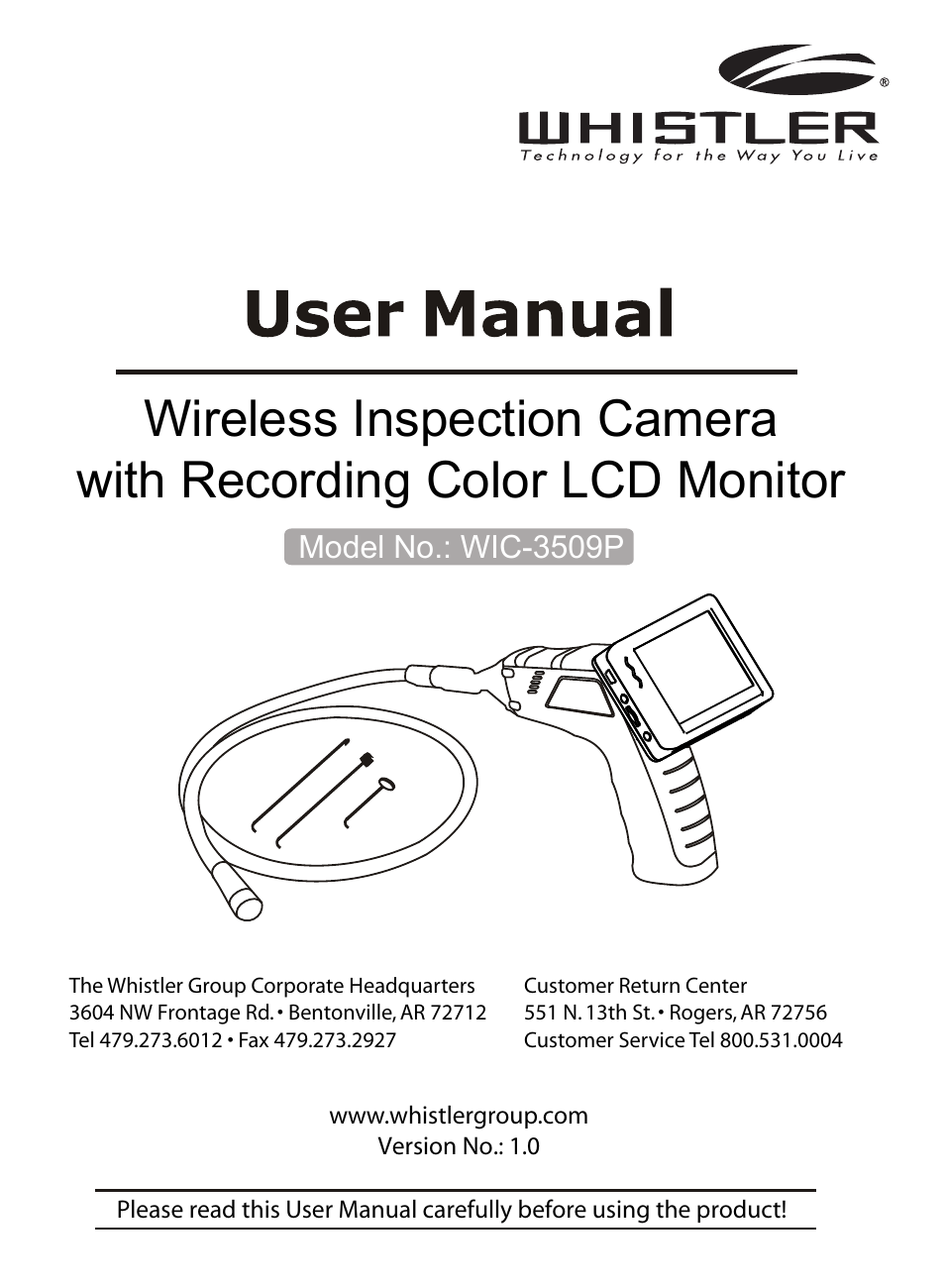 Whistler WIC-3509P User Manual | 24 pages