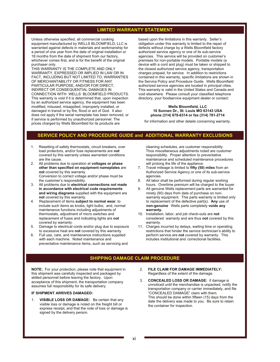 Wells B-50 User Manual | Page 2 / 28