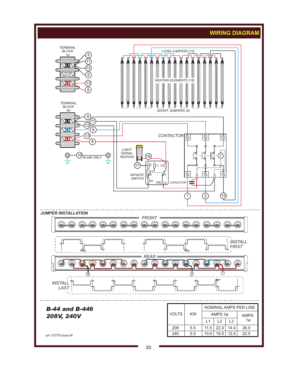 Wiring diagram | Wells B-50 User Manual | Page 22 / 28