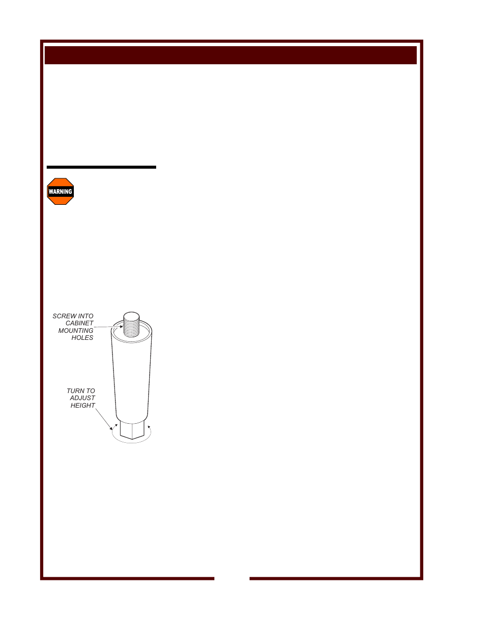 Installation, Warning | Wells TCW-2 User Manual | Page 6 / 12