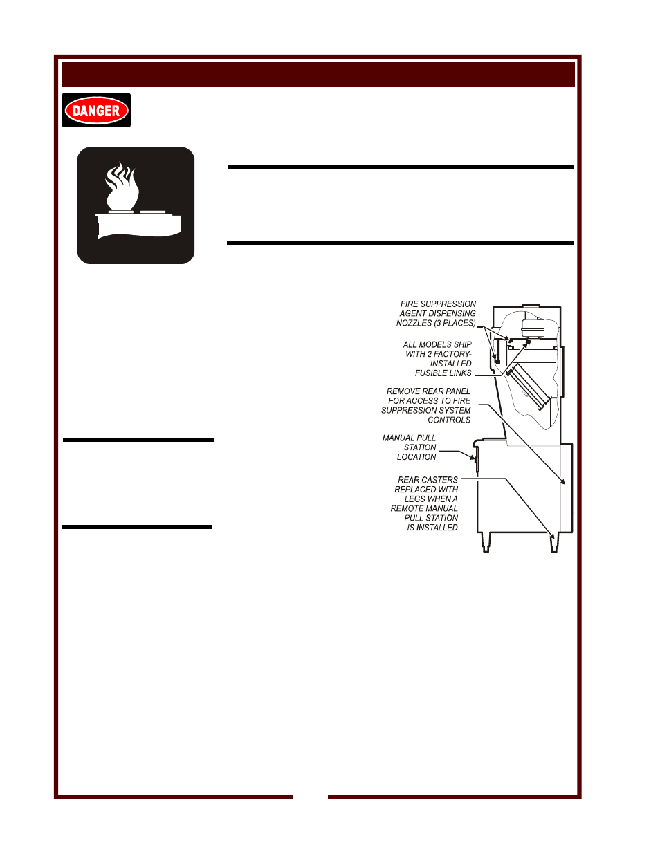 Danger | Wells CONVECTION OVEN and 4 HOTPLATE COOKTOP with UNIVERSAL HOOD WVOC-4HS User Manual | Page 12 / 34