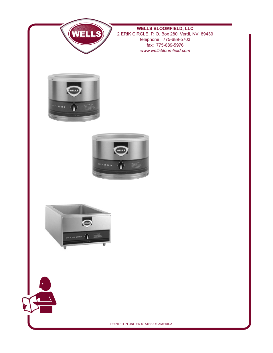 Wells Countertop Soup Cookers SC-7 User Manual | 16 pages
