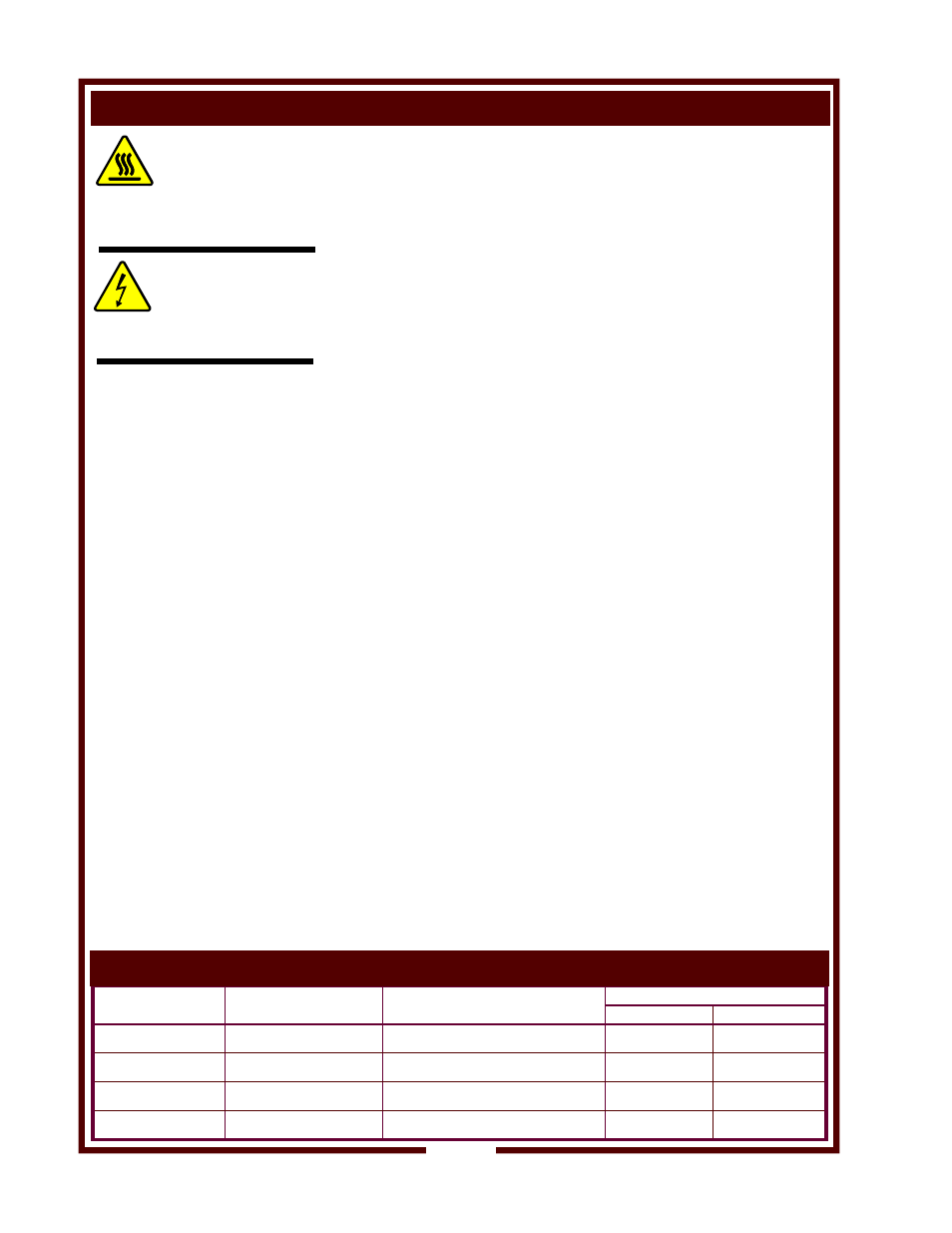 Estimated preheat time by model, Operation (continued), Caution | Wells Countertop Soup Cookers SC-7 User Manual | Page 8 / 16
