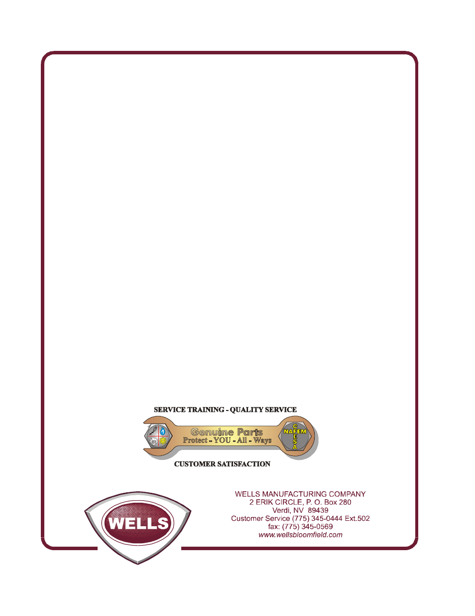 Wells H-636 User Manual | Page 12 / 12