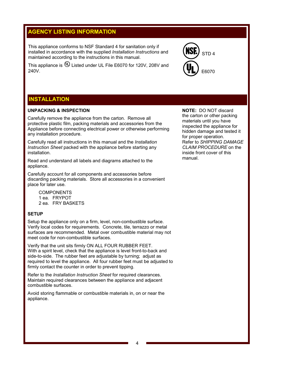 Wells Model LLF-14 User Manual | Page 6 / 14