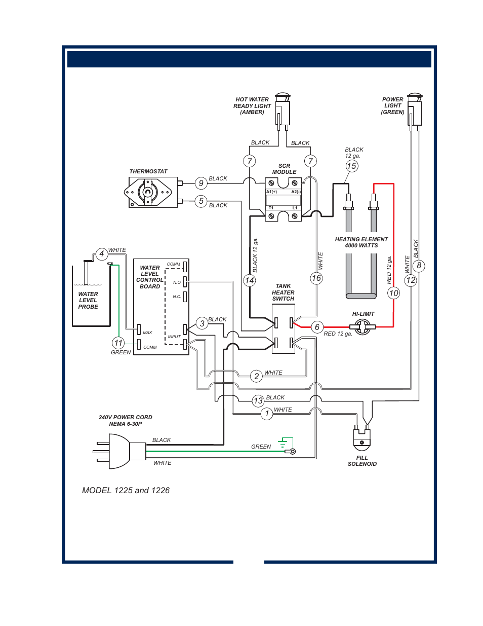 Wiring diagram (continued) | Wells 1222 1222CA User Manual | Page 19 / 20