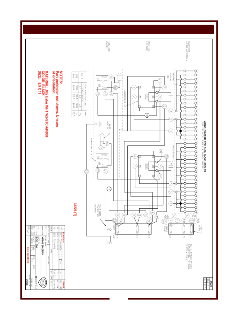 Wiring diagram: b406 | Wells B446 User Manual | Page 20 / 24