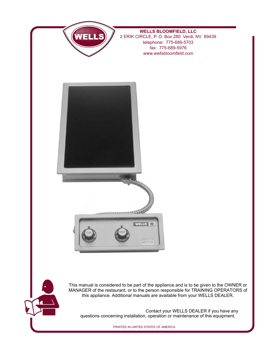 Wells BUILT-IN CERAMIC HOTPLATES HC-1006 User Manual | 12 pages