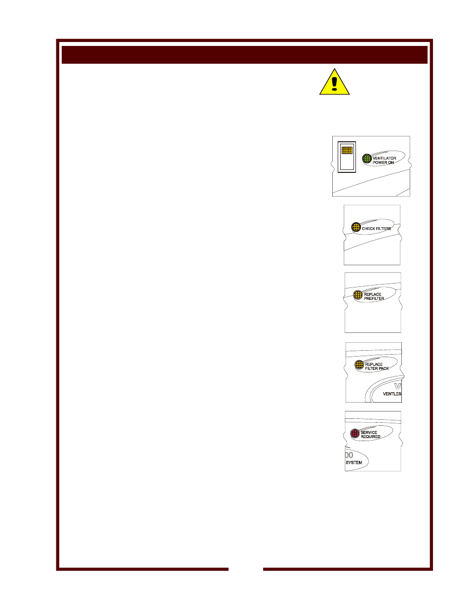 Operation caution, Ventilator operation | Wells WV-4HS User Manual | Page 15 / 30