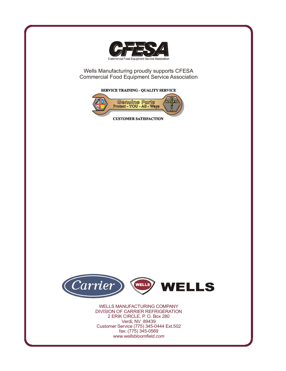 Wells HW/SMP-6D User Manual | Page 16 / 16