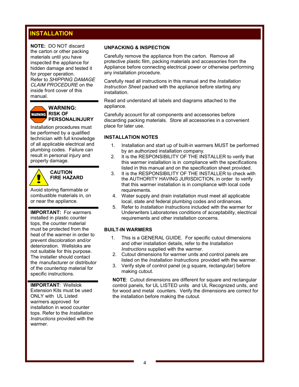 Wells HW/SMP-6D User Manual | Page 6 / 16