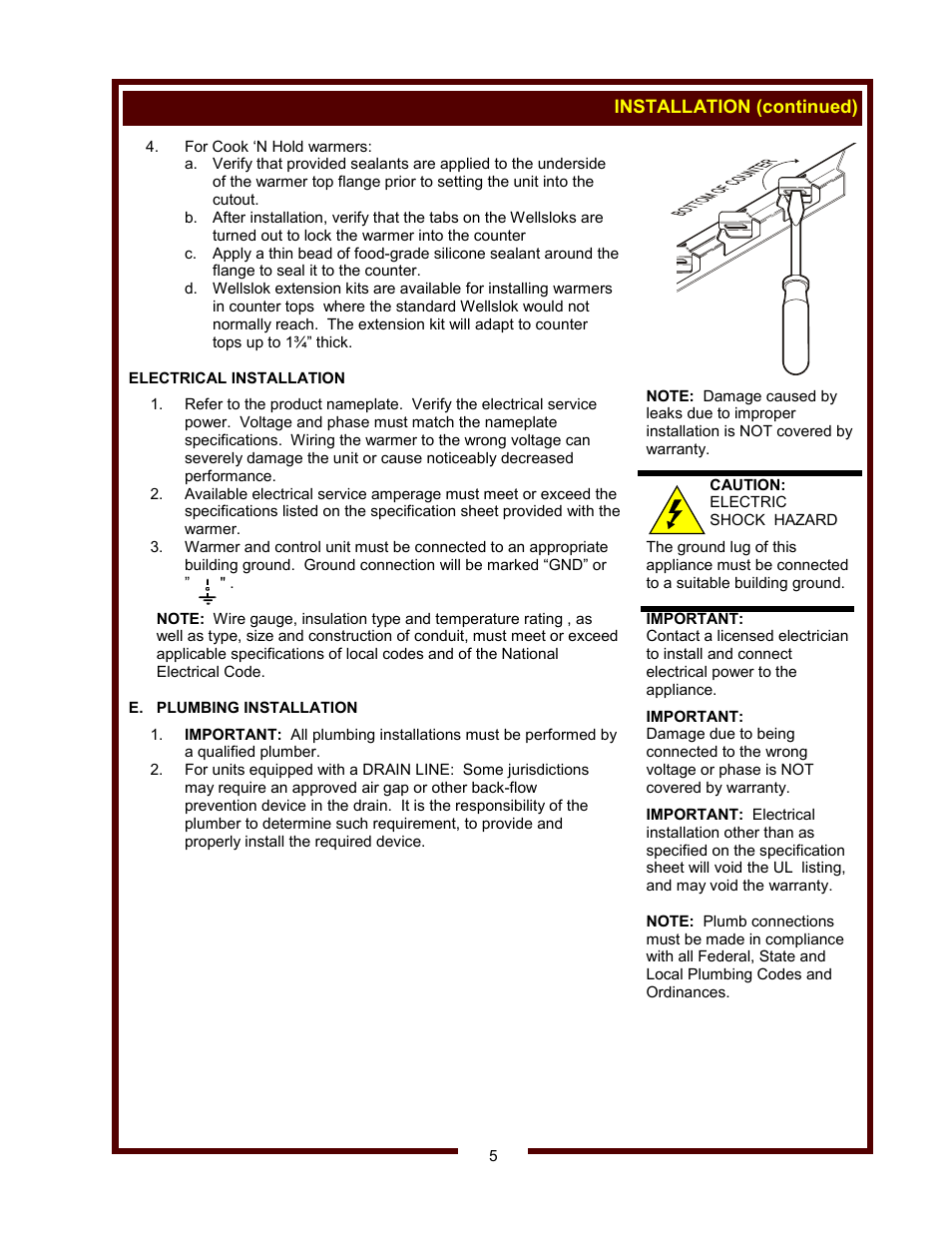 Wells HW/SMP-6D User Manual | Page 7 / 16