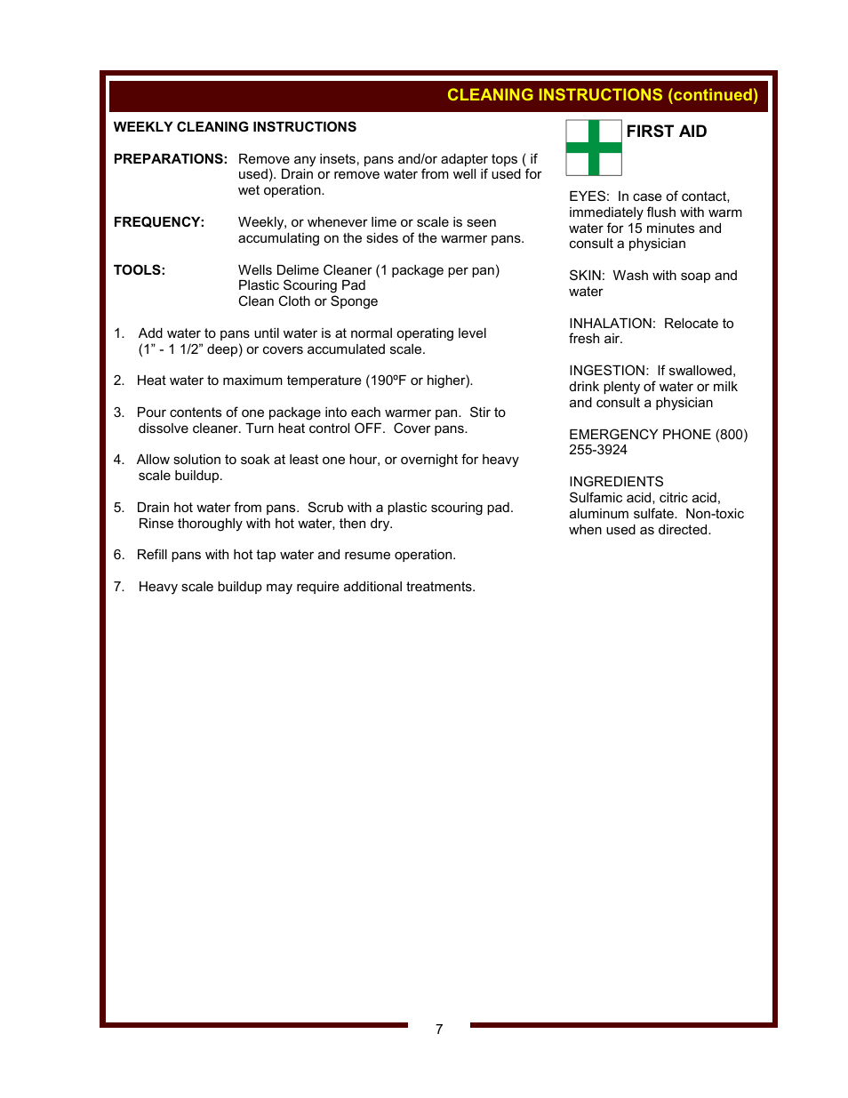 Wells HW-10 User Manual | Page 9 / 14