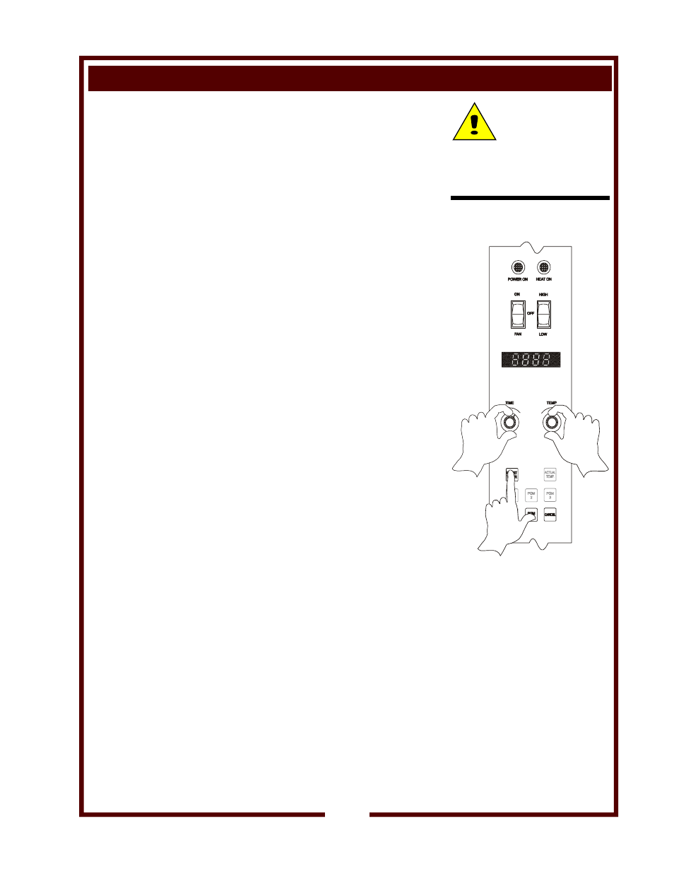 Operation (continued) caution | Wells OC-1 User Manual | Page 11 / 18