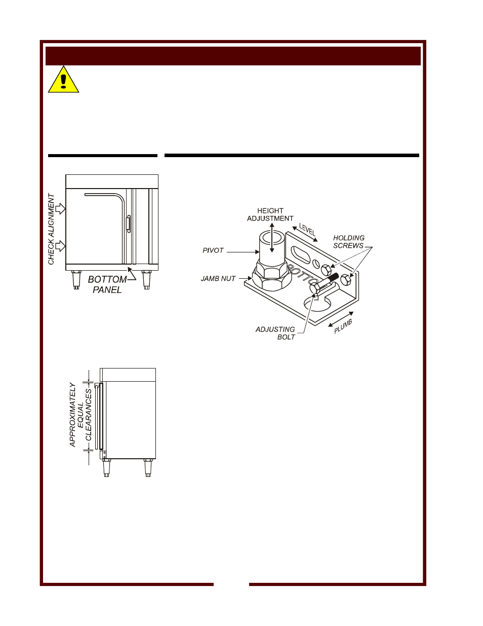 Hinge adjustment | Wells OC-1 User Manual | Page 16 / 18