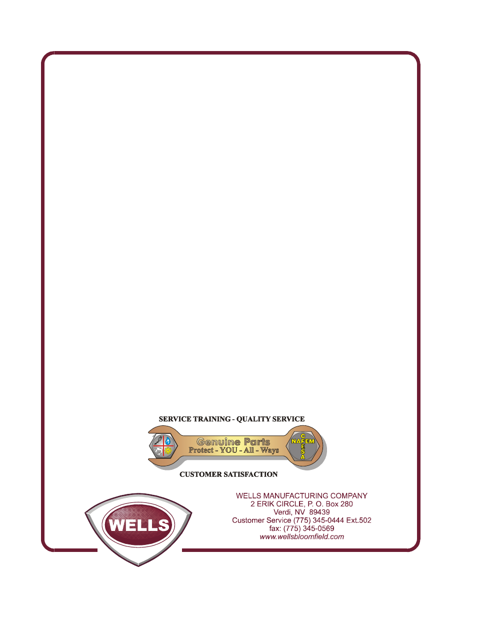 Wells T-4C User Manual | Page 12 / 12