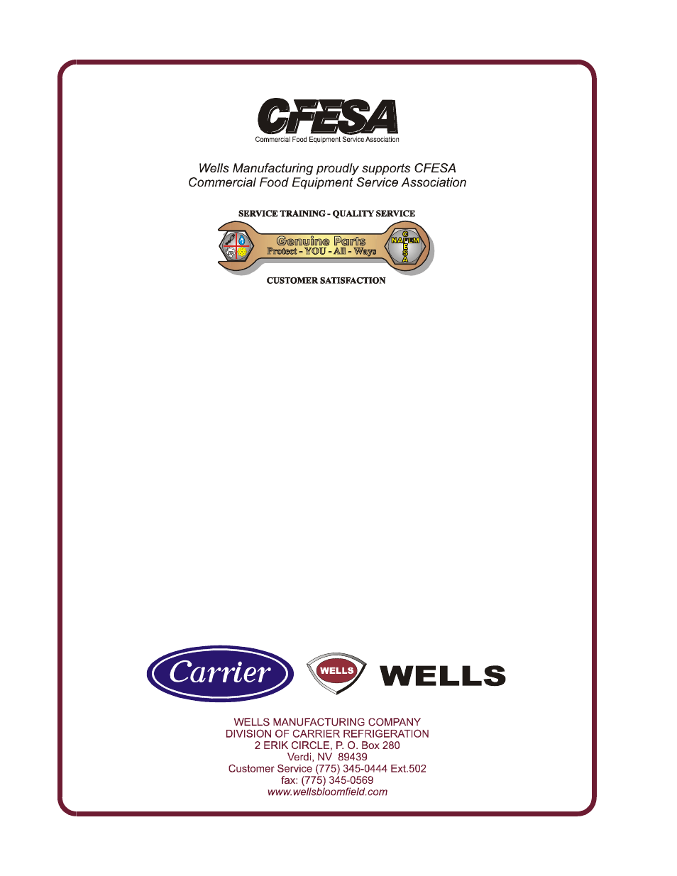 Wells WVOC-4HS User Manual | Page 34 / 34