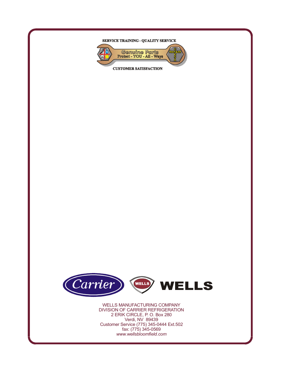 Wells WM-TR User Manual | Page 20 / 20