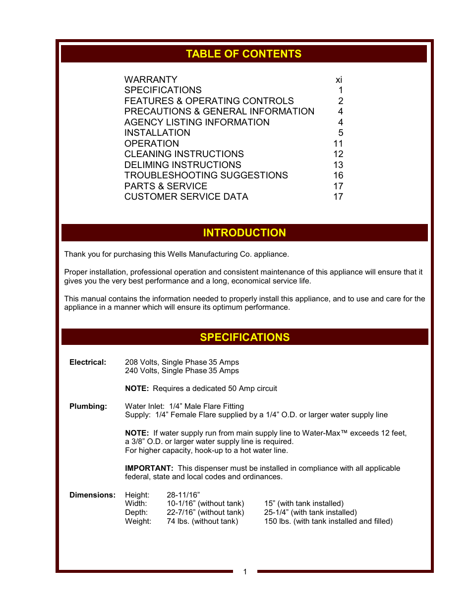 Wells WM-TR User Manual | Page 3 / 20