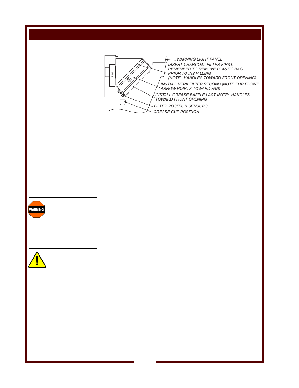 Warning, Caution, Installation (continued) | Wells WVAE-30F User Manual | Page 12 / 22