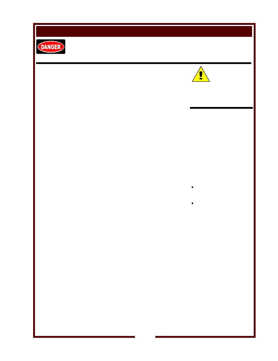 Maintenance caution, Danger | Wells WVF-886 User Manual | Page 25 / 34