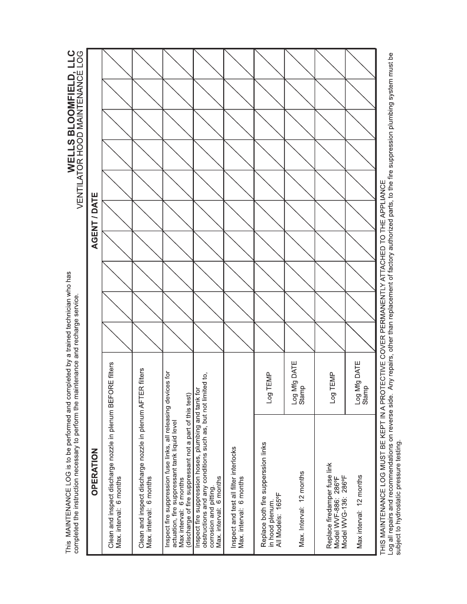 Wells bloomfield, llc | Wells WVF-886 User Manual | Page 30 / 34
