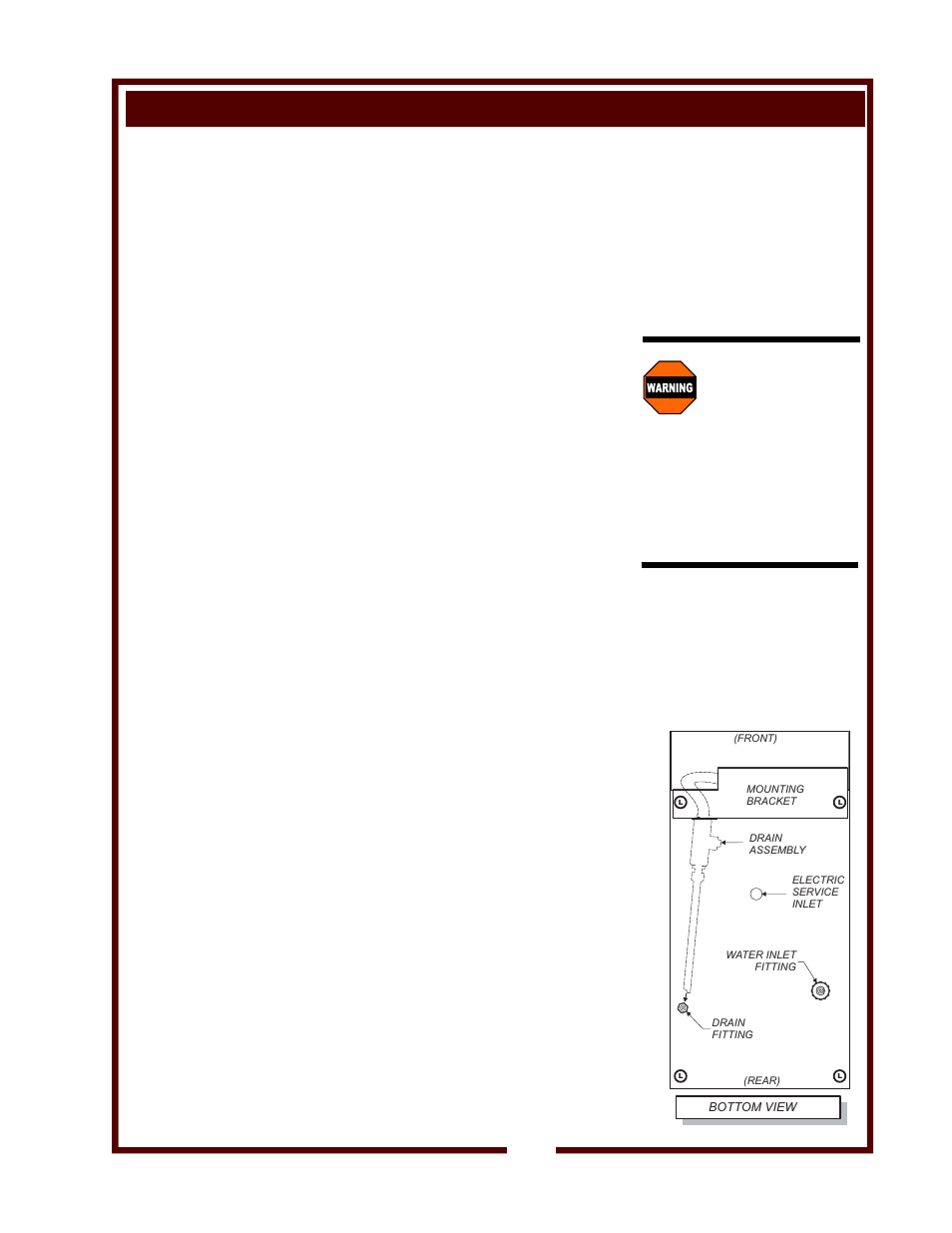 Unpacking & inspection, Warning, Installation | Risk of personal injury | Wells WM-TR II User Manual | Page 7 / 18