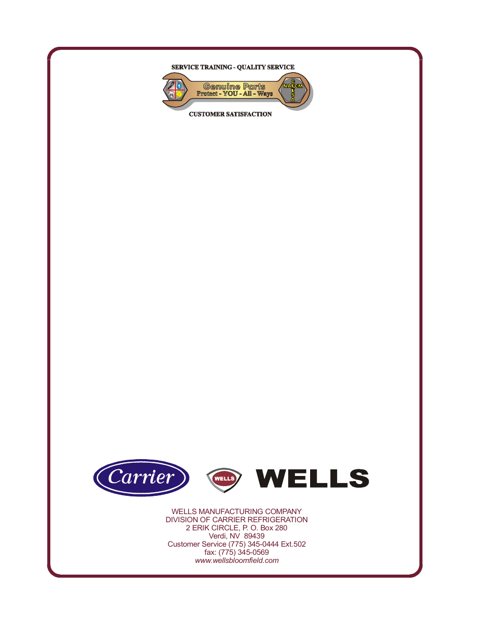Wells WV-4HSRW User Manual | Page 28 / 28