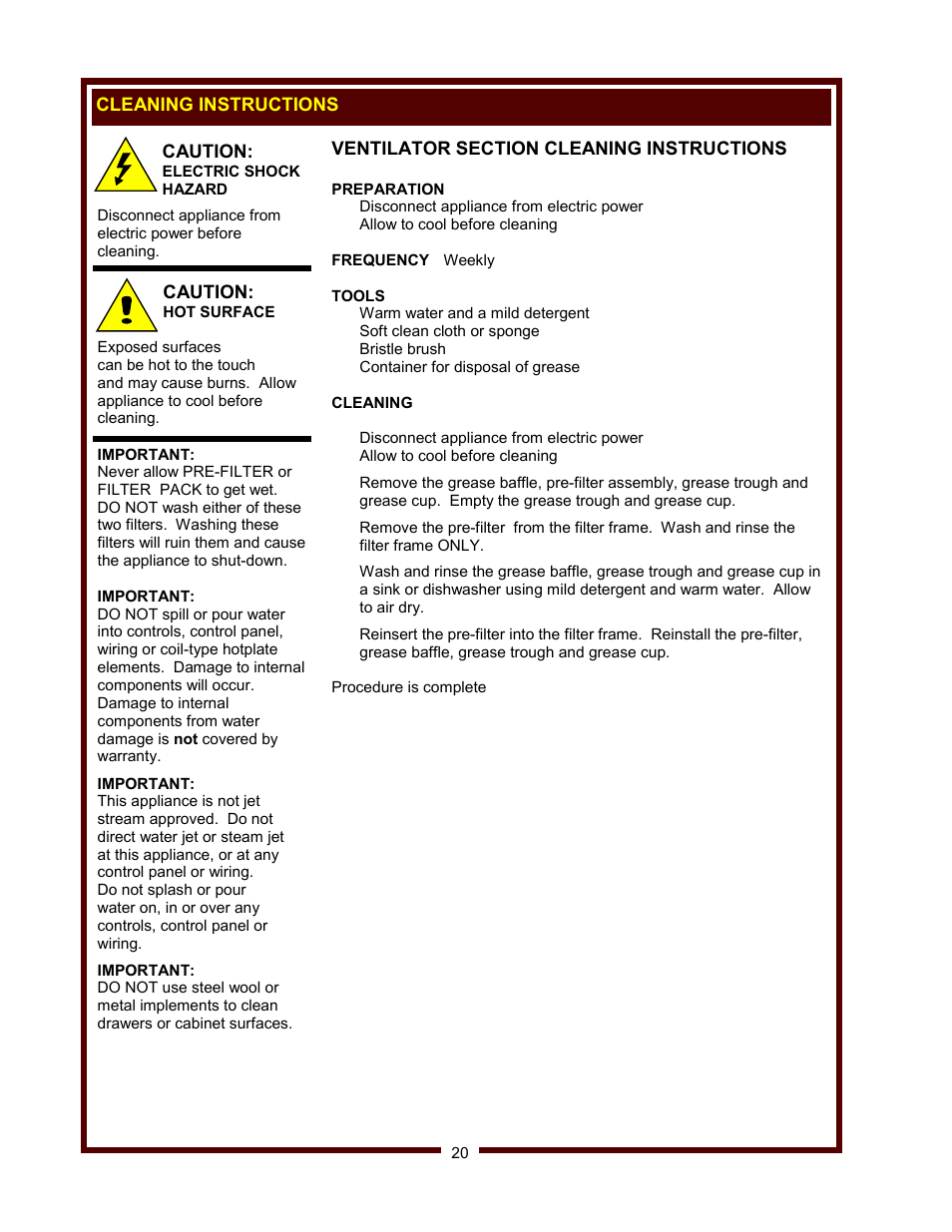 Wells WV-FGRW User Manual | Page 22 / 36