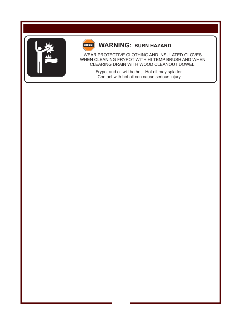 Warning, Maintenance - filter operation (continued), Burn hazard | Wells WFAE-30F User Manual | Page 16 / 22