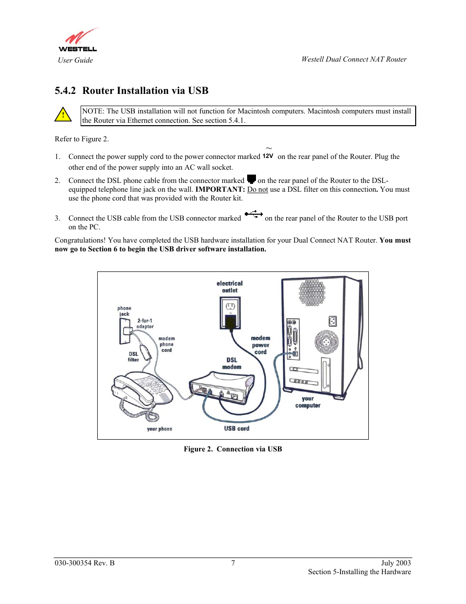 2 router installation via usb | Westell Technologies 2200 User Manual | Page 11 / 133