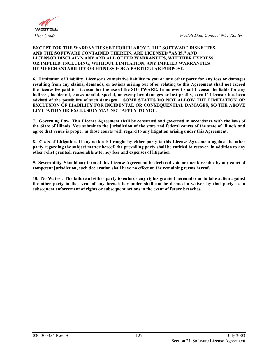 Westell Technologies 2200 User Manual | Page 132 / 133