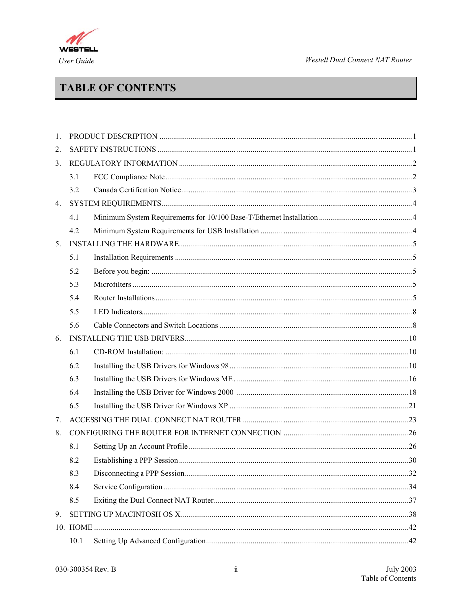 Westell Technologies 2200 User Manual | Page 2 / 133