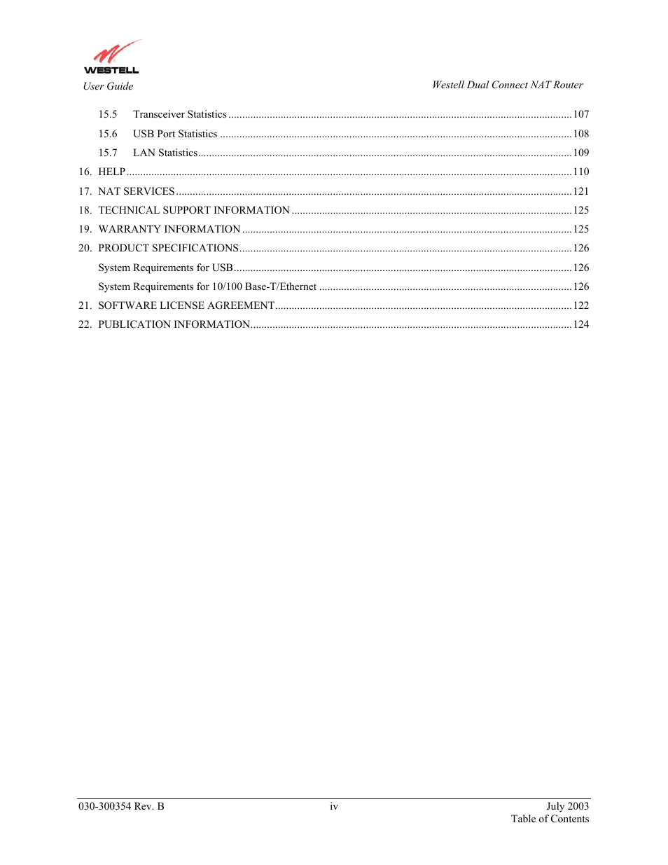 Westell Technologies 2200 User Manual | Page 4 / 133