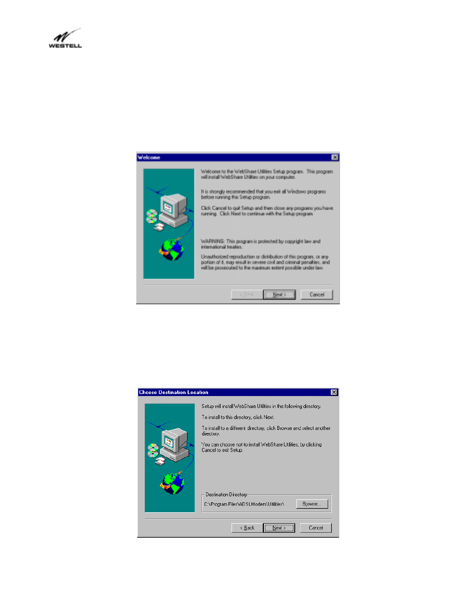 1 windows 95, 98 and nt | Westell Technologies Webshare 36R566 User Manual | Page 14 / 44