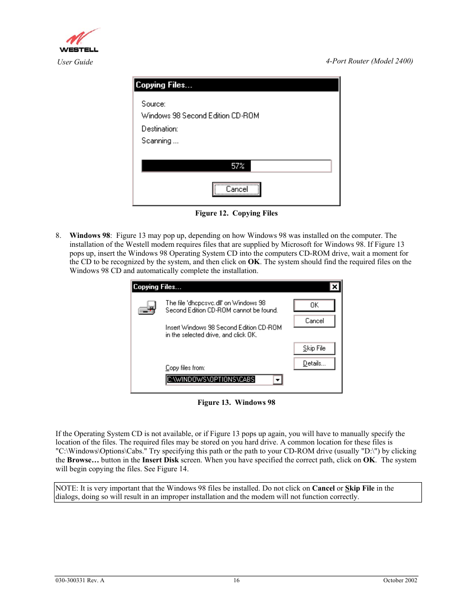 Westell Technologies Router 2400 User Manual | Page 18 / 114