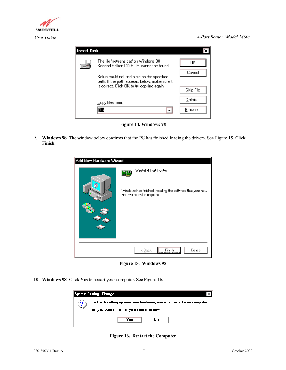 Westell Technologies Router 2400 User Manual | Page 19 / 114
