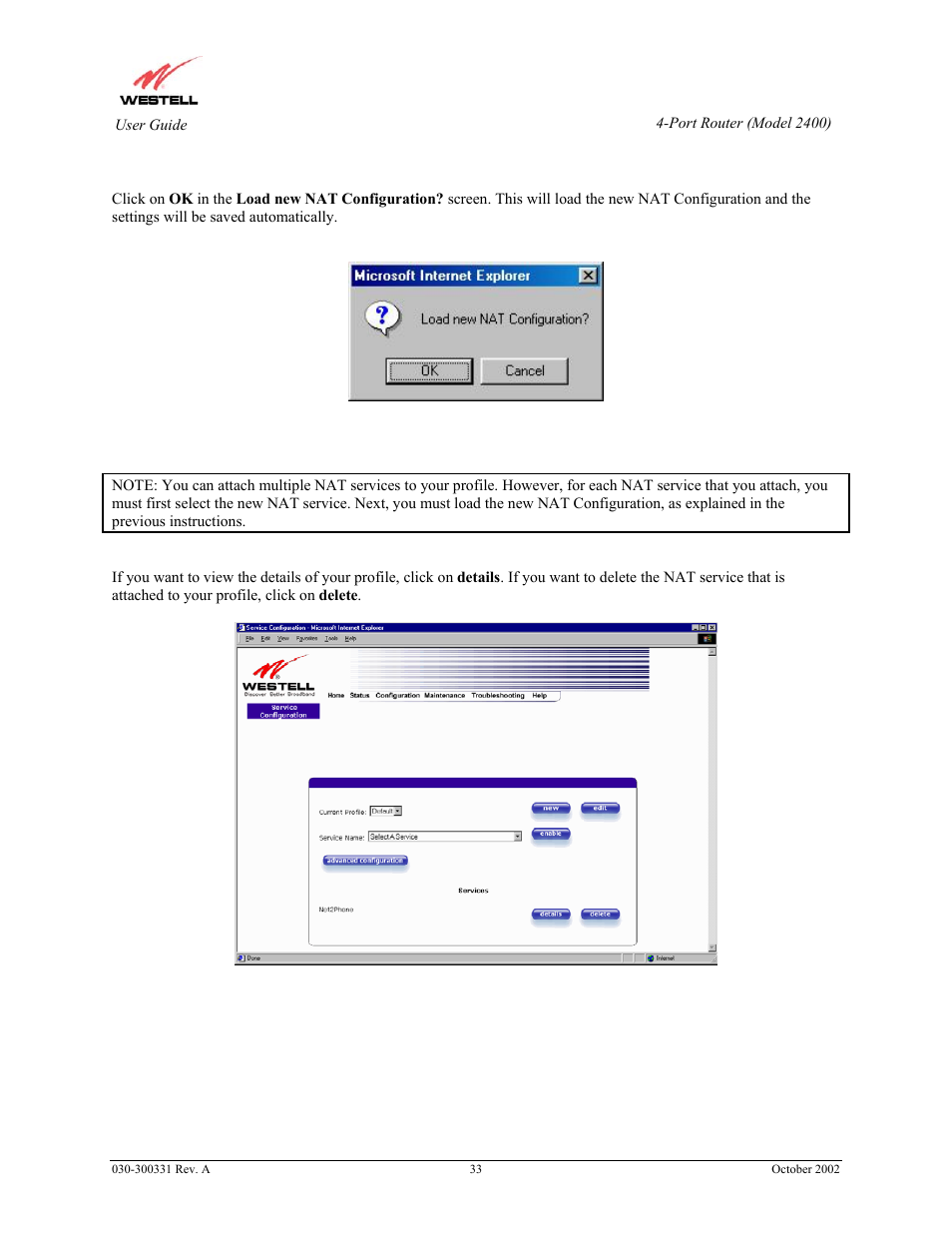 Westell Technologies Router 2400 User Manual | Page 35 / 114
