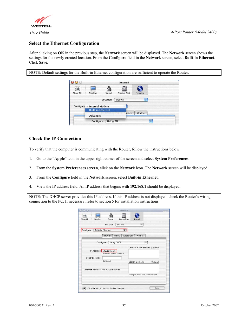 Westell Technologies Router 2400 User Manual | Page 39 / 114