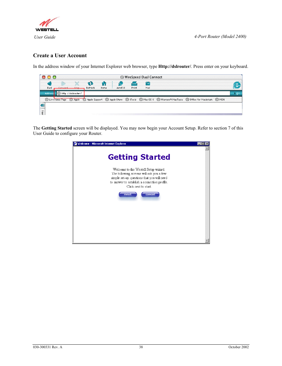 Westell Technologies Router 2400 User Manual | Page 40 / 114