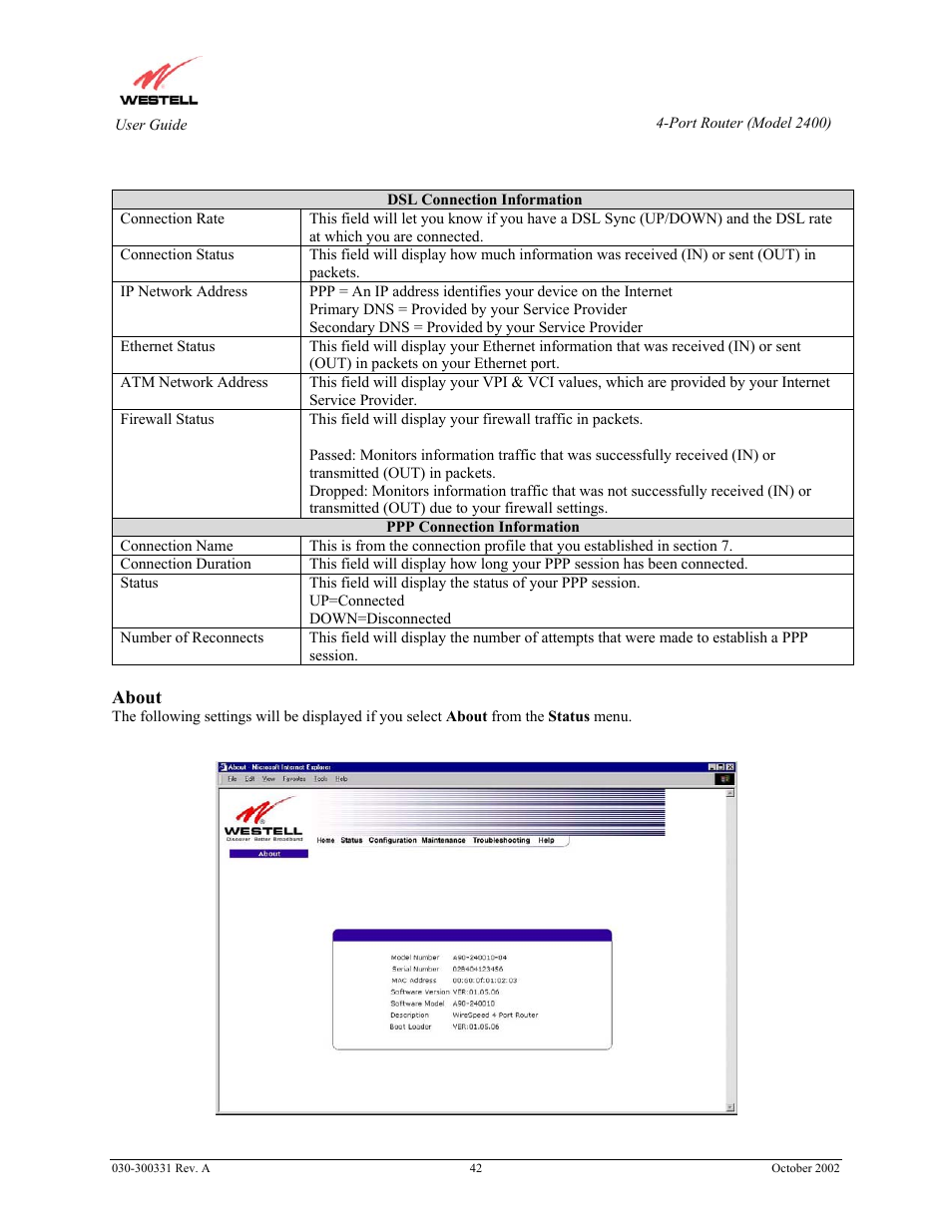 Westell Technologies Router 2400 User Manual | Page 44 / 114