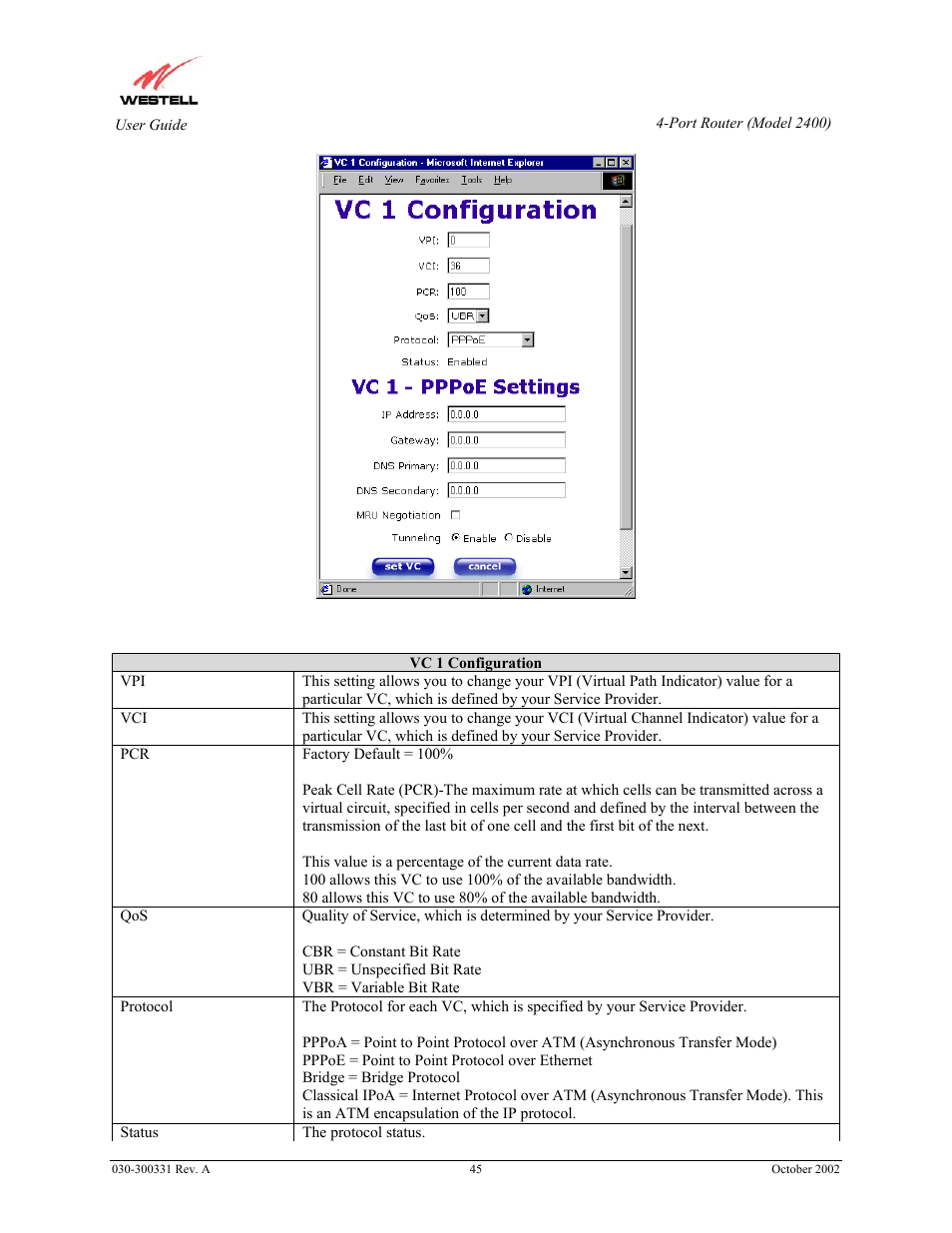 Westell Technologies Router 2400 User Manual | Page 47 / 114