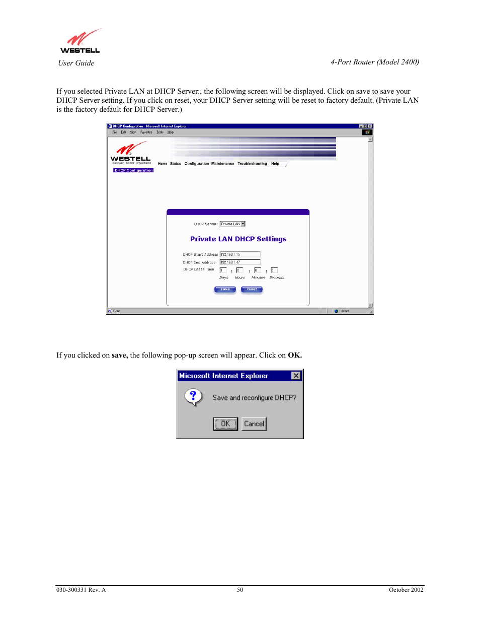 Westell Technologies Router 2400 User Manual | Page 52 / 114