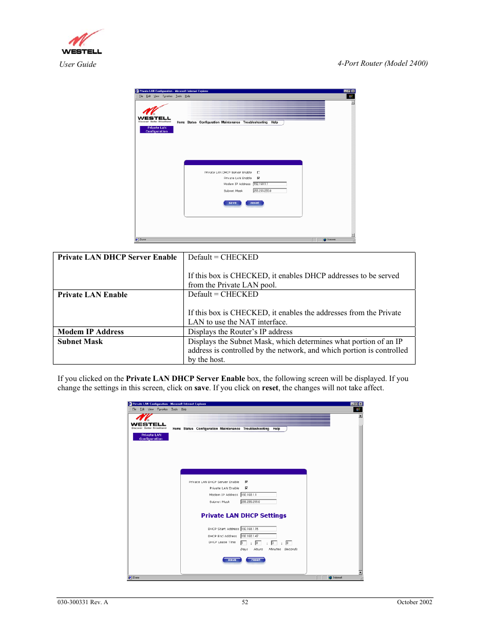Westell Technologies Router 2400 User Manual | Page 54 / 114