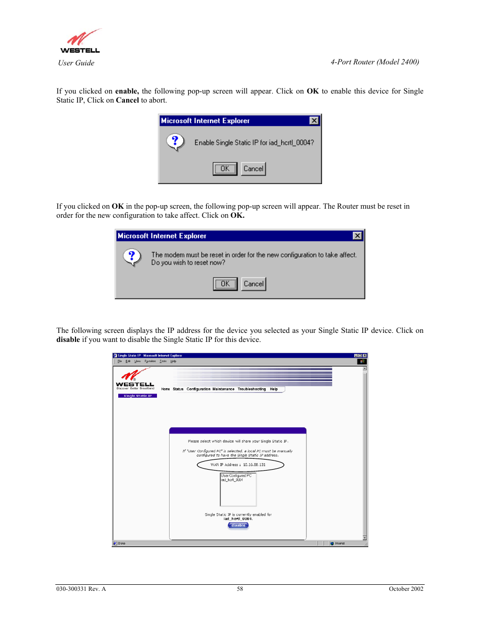Westell Technologies Router 2400 User Manual | Page 60 / 114