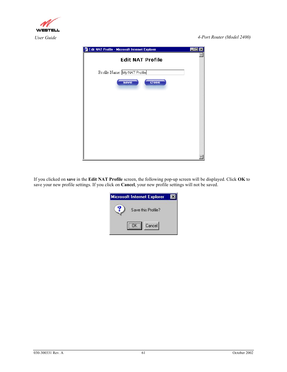 Westell Technologies Router 2400 User Manual | Page 63 / 114
