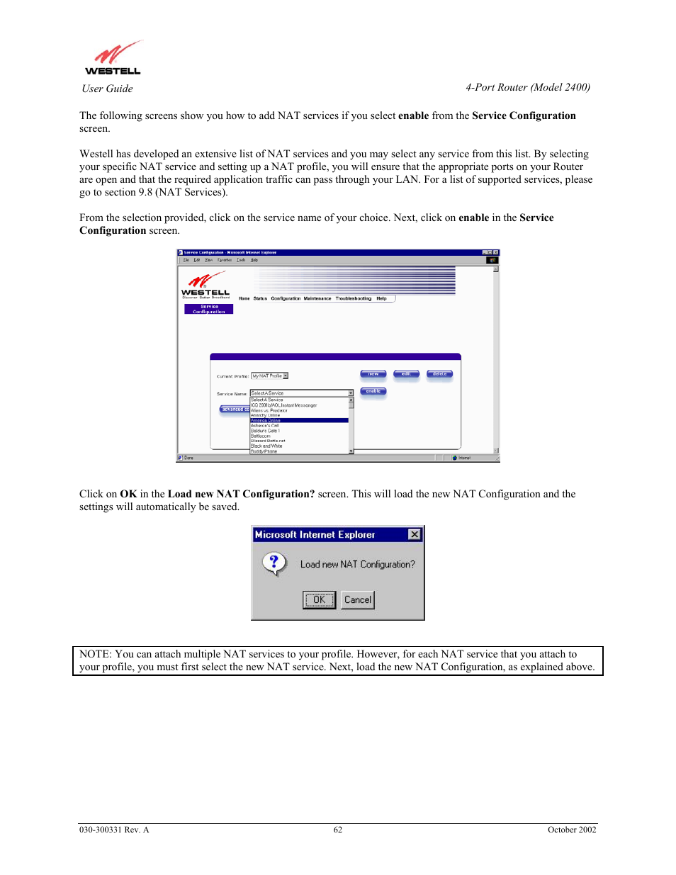 Westell Technologies Router 2400 User Manual | Page 64 / 114